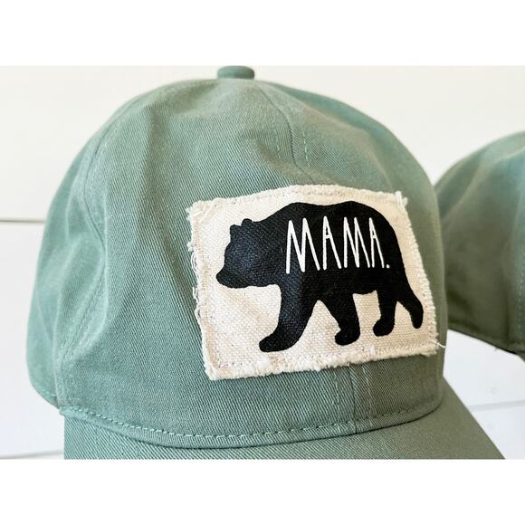 Set of Rae Dunn Mama and Mini Green Strapback Hat Cap Fashion main image 5